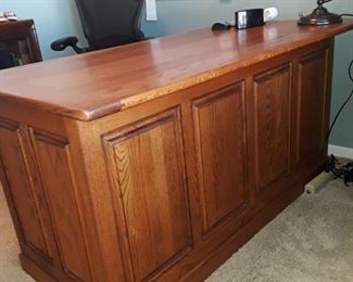 Oak executive desk. 