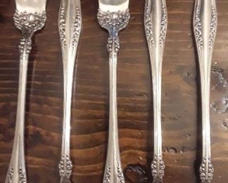 1847 Roger's Bros. Silverplate cocktail forks. 