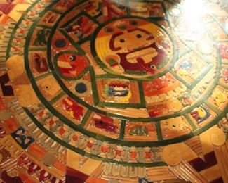 Table top (carved wooden inset)