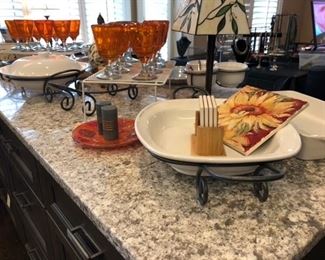 Lots in the way of serving pieces