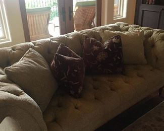 Beautiful custom tufted sofa...perfect condition