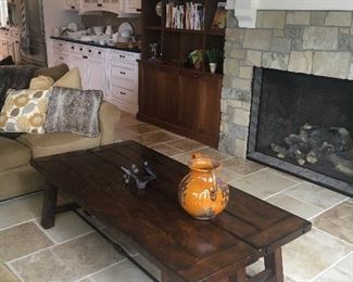 Pair of wooden benches by Pottery Barn, great together as a table or separate for extra seating