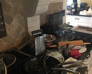 Cookware, pots and pans, kitchen utensils