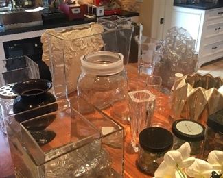 Vases and floral arranging items