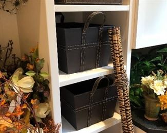 Great leather storage bins