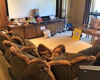 Martin Scott sectional, games and DVD's