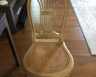  Fabulous Italian style French antique chairs, caned seats set of six asking $1800 for the set 