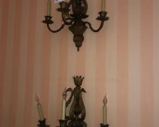 one of two pairs of antique sconces for sale asking $900 per pair