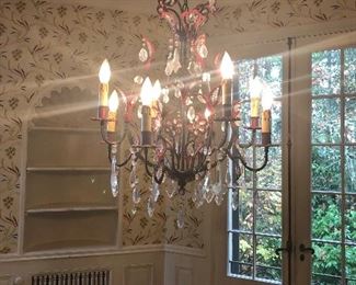 Fabulous tole painted chandelier c 19th century for sale asking $900 