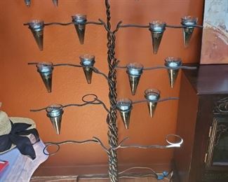 Gorgeous Huge Rod Iron Candle Sculpture