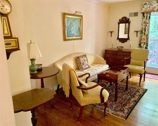 Living room filled with antiques