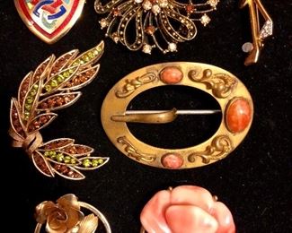 Costume jewelry - vintage pins
