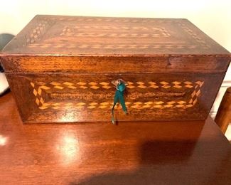 Wooden box inlaid