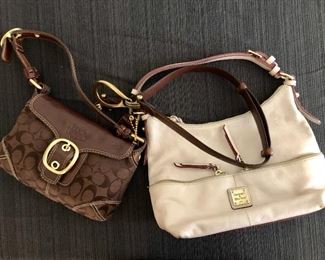 Coach and Dooney and Burke hand bags