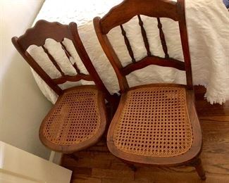 Pair of wooden chairs