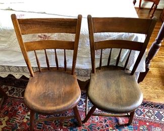 Antique wooden chairs