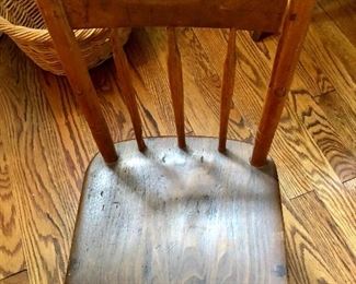 Detail antique wooden chair