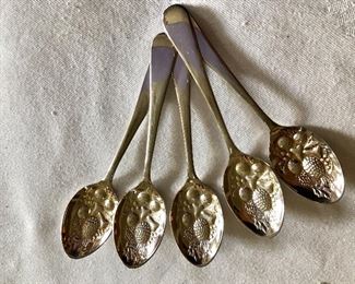 Acorn silver plate spoons