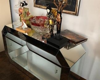 Mirrored console table 