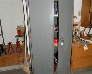Large metal cabinet. Doors close tight!!