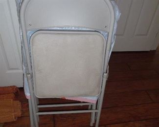 set of 4 folding chairs, microfiber seats