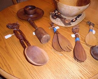 African carved wood items