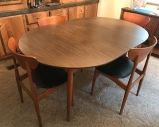 Mid Century Table & Virtue Brothers Chairs