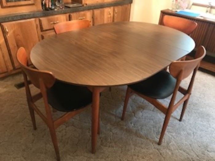 Mid Century Table & Virtue Brothers Chairs