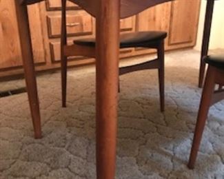 View of the table legs