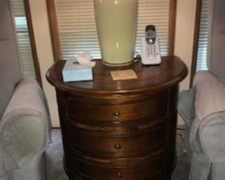 Side table with storage and lighting