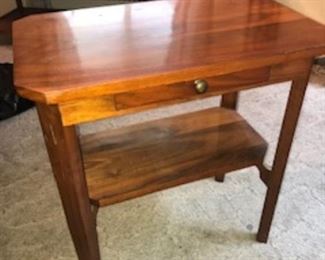 Wood side table with drawer