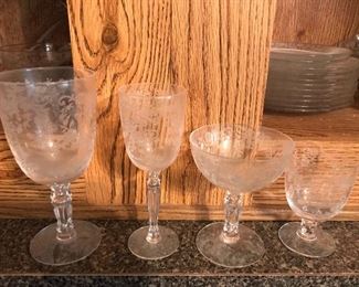 Large Set of Fostoria Depression Glass