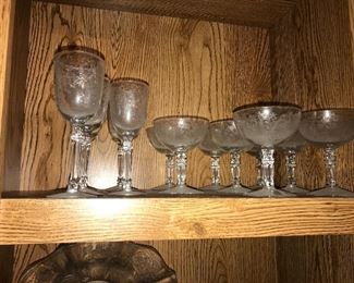 Large Set of Fostoria Depression Glass