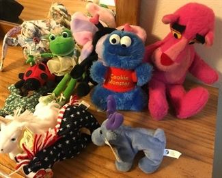 Pink panther, Cookie Monster, Beanie babies and more