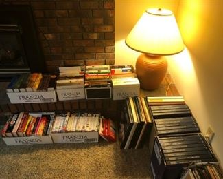 Classical literature in hard-back and classical record collection