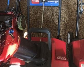 TORO ""power curve snow blower there are 2 of them