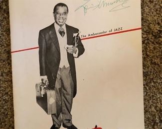 Autographed Louis Armstrong booklet