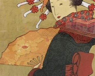 tbs large framed geisha Summer Opera poster
