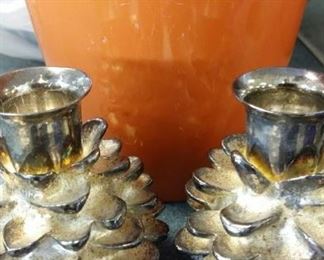 tbs pinecone candlestick holders