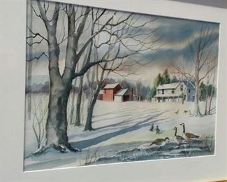 tbs winter farm watercolor