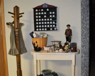 Golf Items, Vintage Dressing Table, Cloths Rack