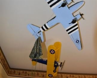 Two Model Air Planes and Paratrooper Airplane