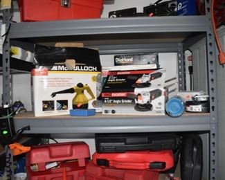 Power tools in garage