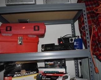 Tools and cases in garage