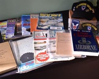 Military Magazines, Manuals, Book, Soldier Dictionary and Airborne Hat and Patches