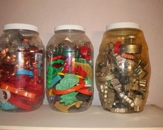 Jars and Jars full of Cookie Cutters. Some old and very unique