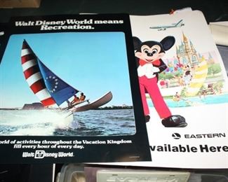 Original "mint" Eastern airlines full size posters.  Disney vacations. 