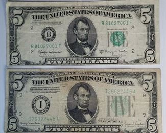 $5 Bank Note - Green Seal (2)