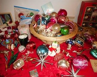Vintage Loose Christmas Glass Ornaments