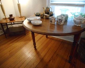 Antique Knotty Pine Dining Table.